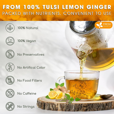 FreshDrinkUS, Premium 50 Mulberry Leaf Tea Bags, 100% Natural & Pure from Mulberry Leaves. Herbal Tea. Made with Natural Material Tea Bags. No Sugar, No Caffeine, No Gluten, Vegan.