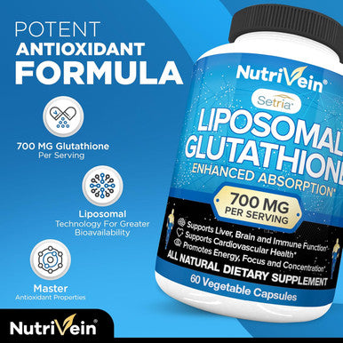 Nutrivein Premium Zinc Picolinate, Ashwagandha, And Liposomal Glutathione Supplement Bundle: Sea Moss, Reduced Glutathione, & Zinc Supplements For Men & Women For Immunity, Detox, Rest, & Recovery