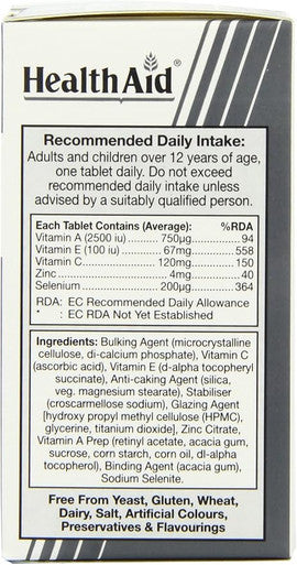 Health Aid Selenium Plus A, C, E + Zinc 60's