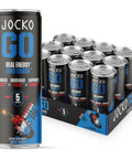Jocko GO Energy Drink - Keto, Vitamin B12, Vitamin B6, Electrolytes, L Theanine, Magnesium- Energy Boost, Sugar Free Nootropic Monk Fruit Blend - 12 Pack (Pink Lemonade)