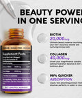 NUTRAHARMONY Organic Oregano Oil & Biotin, Collagen Drops