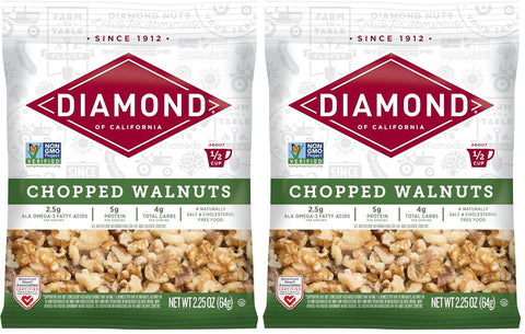 Diamond of California Chopped Walnuts, 2.25 oz, 1 Count