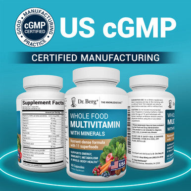 Dr Berg Nutritionals Whole Food Multivitamin With Minerals 60 Capsules