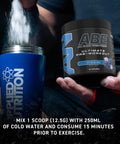 Applied Nutrition ABE Pre Workout All Black Everything Pre Workout Powder Energy and Physical Performance with Citrulline Creatine Beta Alanine (375g 30 Servings) (Candy Ice Blast)