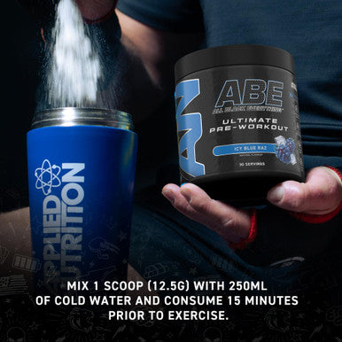 Applied Nutrition ABE Pre Workout All Black Everything Pre Workout Powder Energy and Physical Performance with Citrulline Creatine Beta Alanine (375g 30 Servings) (Candy Ice Blast)