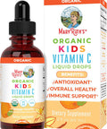 Maryruth Organics USDA Organic Kids Vitamin C Drops | Vegan Vitamin C Immune Support Supplement for Ages 4-13 | Immune Support & Overall Health | Vitamin C from Organic Acerola Fruit Extract | 2oz