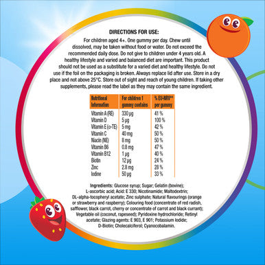 Centrum Kids Multivitamins Multivitamin Gummies For Kids Vitamins With 10 Essential Nutrients Including Vitamin C And D Mixed Berry Flavour 30 Multigummies (Packaging May Vary)