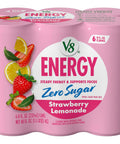 V8 Energy Strawberry Banana Juice Energy Drink, 8 fl oz Can (24 Pack)
