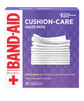 Band-Aid Brand Cushion Care Non-Stick Gauze Pads, Individually-Wrapped, Large, 4 In X 4 In, 10 Ct