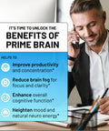 Nootrix Prime Brain Supplement | Nootropic For Memory, Focus & Cognitive Function Support | Promotes Healthy Energy & Mood With Lion'S Mane Mushroom, Vitamin B12, L Theanine & Gaba | 30 Vegan Capsules