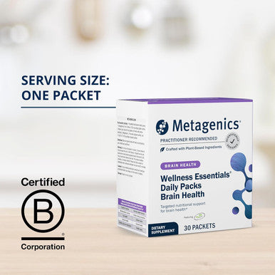 Metagenics Wellness Essentials Brain Health - Comprehensive Support for Cognitive Function and Brain Health - 30 Daily Packets