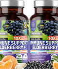 2 Pack N1N Premium 10 in 1 Immune Support Supplement 10 Potent Ingredients with Elderberry Vitamin C Zinc Echinacea Turmeric Curcumin Garlic and Probiotics for Adults 120 Veg Caps