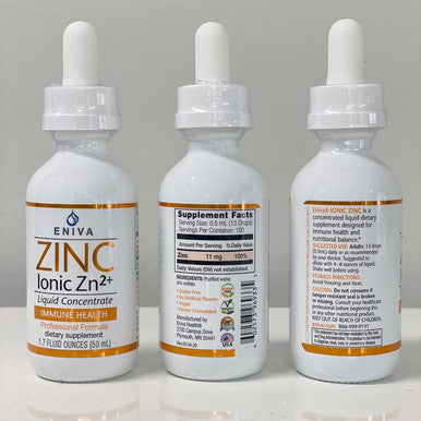 Eniva Liquid Zinc Supplement Ultra Concentrated Zinc Drops For Immune Health 1.7 Oz