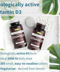 Igennus Daily Vitamin D3 2000Iu Clean Label 365 Small Tablets