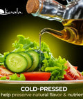 Kevala Extra Virgin Organic Olive Oil - Gluten-Free and Cholesterol-Free Oil Perfect for Frying and Cooking, Smooth Base for a Ranch Dressing, Cold Pressed and Unrefined, Bulk Size 128 oz