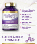Carlyle Gallbladder Formula | 120 Quick Release Capsules | Complete Digestive Enzyme Complex | Non-GMO & Gluten Supplement