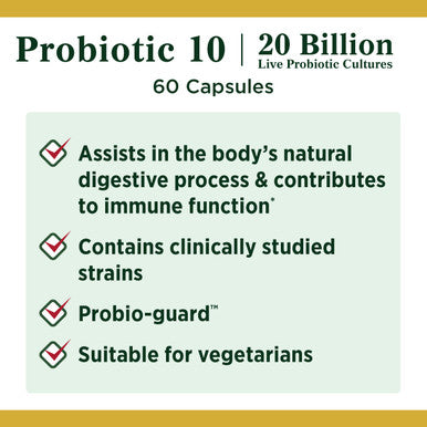 Nature's Bounty Probiotics By Nature'S Bounty Ultra Strength Probiotic 10 Immune Health & Digestive Balance 60 Capsules