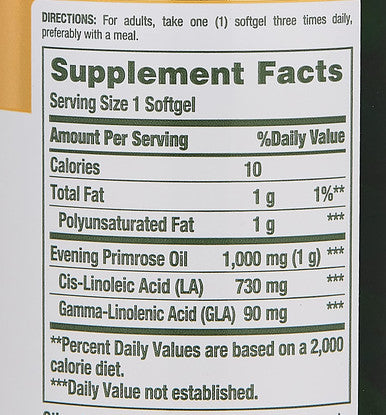 Nature's Bounty Nature'S Bounty Evening Primrose Oil 1 000 Mg 60 Rapid Release Softgels