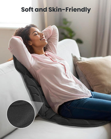 Comfier Massage Seat Cushion, Back Massager With 8 Massage Nodes & 5 Modes, Adjustable Chair Massage Pad With Heat For Home Office, Heated Chair Pad Gifts For Mom,Dad