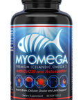 Myogenix Myomega Premium Icelandic Omega 3 With Co-Q10 And Astaxanthin Omega 3 Supplement To Support Brain Joint And Heart Health Powerful Antioxidant 90 Softgels (1200Mg)