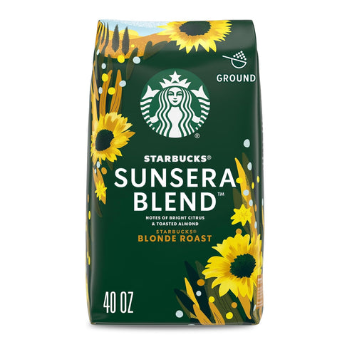 Starbucks Ground Coffee, Starbucks Blonde Roast Hot or Iced Coffee, Veranda Blend, 28 oz
