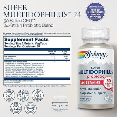 Multidophilus 24, Super 30 bil Solaray 60 VCaps