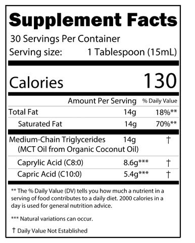 Kate Naturals MCT Oil for Coffee & Keto (16oz) USDA Certified Organic MCT Oil Liquid with only C8 & C10. Odorless Fuel for Body & Mind. No Aftertaste