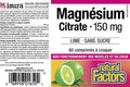 Natural Factors Magnesium Citrate 150 mg Tablets Key Lime Sugar Free 60 Count