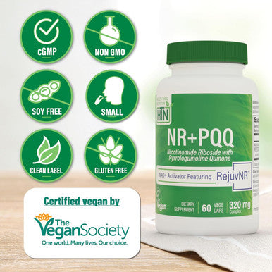 Health Thru Nutrition Nad+ Activator Nr With Pqq 300Mg Nicotinamide Riboside + 20Mg Pqq Mitochondria Maximizer Non-Gmo Pack Of 60