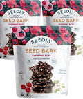SEEDLY Organic 70% Dark Chocolate Snacking Bark with 20g Protein 50% less sugar Raspberry Bliss Keto Vegan Snacks Gluten Low Carb Paleo NonGMO SteviaFree No Weird Additives 3.6oz (Pack of 3)