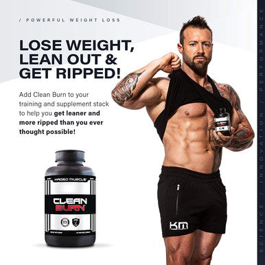 Non-Stimulant Metabolism Booster & weight management Pills for Men & Women, Kaged Muscle Clean Burn weight management Supplement with Green Tea & Carnitine to Help You Get Ripped, 180 Veggie Caps