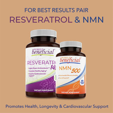 PURELY beneficial RESVERATROL1450 - 90day Supply, 1450mg per Serving of Potent Antioxidants & Trans-Resveratrol, Promotes Anti-Aging, Cardiovascular Support, Maximum Benefits (1bottle)