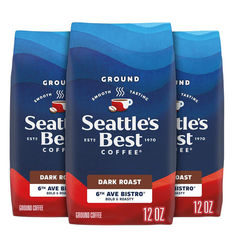 SeattleÃƒÂ¢Ã¢â€šÂ¬Ã¢â€žÂ¢s Best Coffee, Medium Roast Ground Coffee, Portside, 100% Arabica, 6 Bags (12 oz Each)
