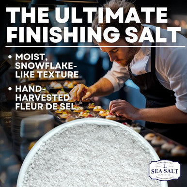 Sea Salt Superstore Flaky Sea Salt Hand Harvested Sea Salt Flakes Baja Fleur de Sel Flake Salt Gourmet Finishing Flaky Salt for Baking and Cooking 14 oz Bag