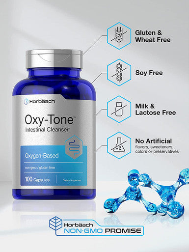 Colon Cleanse | 100 Capsules | Non-GMO & Gluten Free Colon Cleanser Pills | with Ozonated Magnesium | by Horbaach