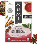 Numi Organic Rooibos Chai Tea, 18 Herbal Tea Bags, Caffeine Free