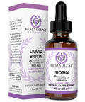 Benevolent Liquid Biotin 5000 mcg - Infused with Coconut Oil for 5X Absorption, Non-GMO & Vegan Friendly Biotin for Hair Growth Glowing Skin and Strong Nails, Hair Growth Products, Biotin Supplement