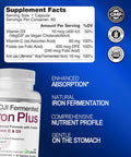 Koji Fermented Iron Plus - Iron Supplement With Vitamin C, Vitamin D3 And Folate For Blood Support, Easily Absorbed And Bioavailable, Stomach Friendly, Vegan, Non-Gmo - 60 Capsules