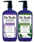 Dr Teal's Body Wash with Pure Epsom Salt, Cannabis Sativa Hemp Seed Oil, 24 fl oz (Pack of 2)