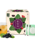 [Nokchawon] Korean Mulberry Leaf Tea Bags, Caffeine Free Herbal Infusion, Mild Green Taste for Daily Wellness & Carb Control Diet, 40 Count