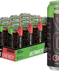 C4 Ultimate Zero Sugar Energy Drink, Tri-Stim Experience with 300mg Caffeine + TeaCrine + Dynamine, Fruit Punch, 16oz (Pack of 12)