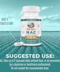 Maryruth Organics Nutritional Supplement Capsule N-Acetyl Cysteine 2 Month Supply NAC 1000mg Per Serving Vegan Non-GMO Gluten 120 Count