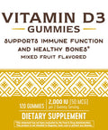 Natures Way Vitamin D3, Immune Support, 2000 IU (50 mcg) per Serving, Fruit Flavor, 120 Gummies