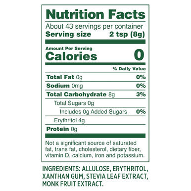 Whole Earth Sweetener Co. Allulose Baking Blend Granulated Plant-Based Sugar Tive 12 Ounces 0.75 Pound (Pack Of 1)