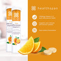 Healthspan Orange Effervescent Vitamin C 1,000mg (40 Tablets) | Supports Immune & Nervous Systems | Maintain Good Energy Levels | Zero-Sodium to Help Maintain Normal Blood Pressure | Vegan