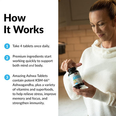 Force Factor Ashwa for Stress Relief Memory Focus and Immune Support Health Ashwagandha Supplement with KSM-66 Ashwagandha for Stress Vitamins Minerals and Antioxidants 120 Tablets