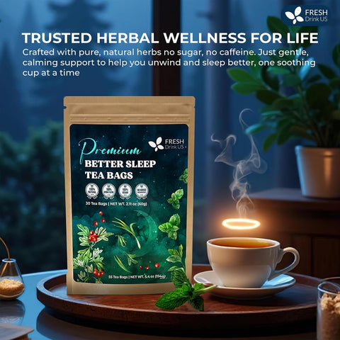 FreshDrinkUS, Premium 50 Mulberry Leaf Tea Bags, 100% Natural & Pure from Mulberry Leaves. Herbal Tea. Made with Natural Material Tea Bags. No Sugar, No Caffeine, No Gluten, Vegan.