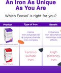 Feosol Complete Iron Supplement Caplets Bifera Iron for High Absorption Heme and NonHeme Dual Action Minimizes 1 Per Day for Energy and Immune System Support Made in USA 30 Count