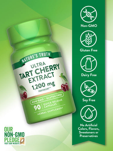 Nature's Truth Tart Cherry Extract Capsules Non-Gmo & Gluten Supplement 90 Count
