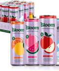 Bloom Nutrition Sparkling Energy Drink - Apple Crisp / Glacier Crush Variety Pack - Natural Caffeine, Zero Sugar, 180mg Caffeine - Antioxidant-Rich with Green Coffee Bean, Green Tea Extract, Prebiotics - 12oz 12 Pack
